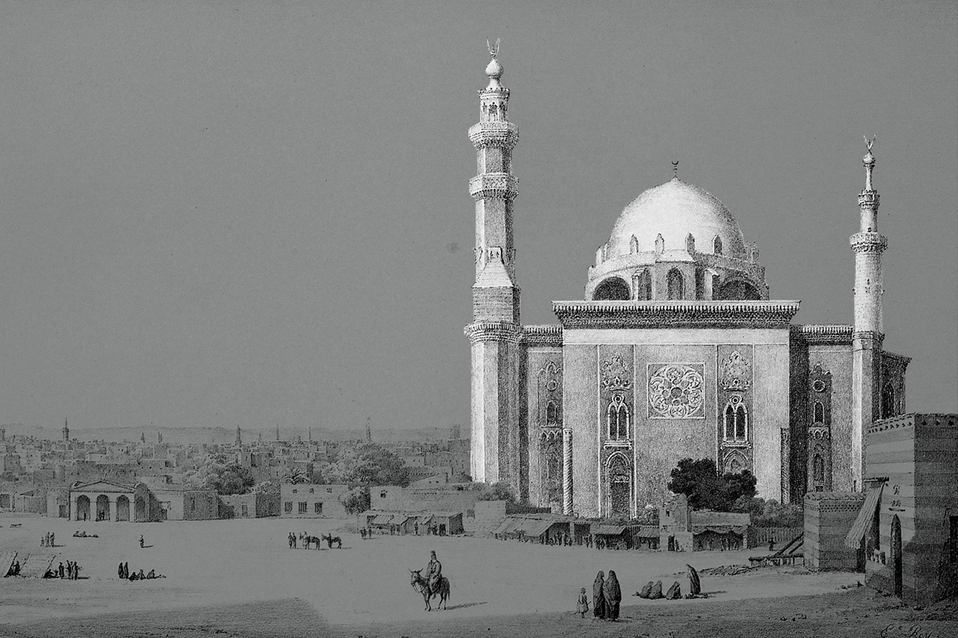 Sultan Hassan Mosque in Cairo, 1867.